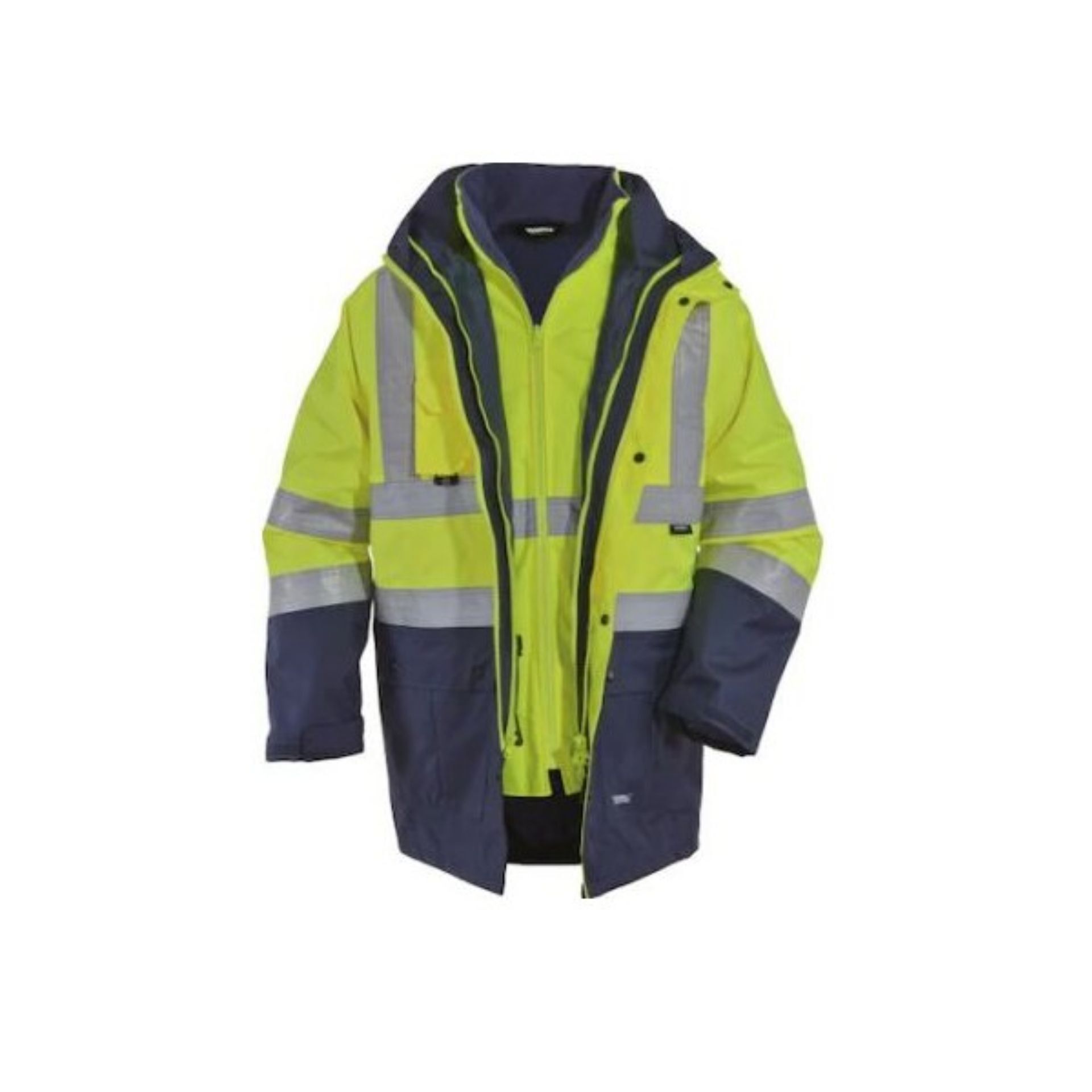 5+1 Reflektörlü Kışlık Parka Mont İçi Çıkmalı Yerli Kaban