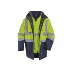 5+1 Reflektörlü Kışlık Parka Mont İçi Çıkmalı Yerli Kaban