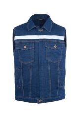 MYFORM SONA DENİM KAPİTONELİ YELEK