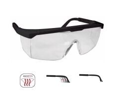 Starline G-004A-C Şeffaf Siyah Çerçeveli Düşük Darbelere Karşı Koruyucu Antifog Gözlük