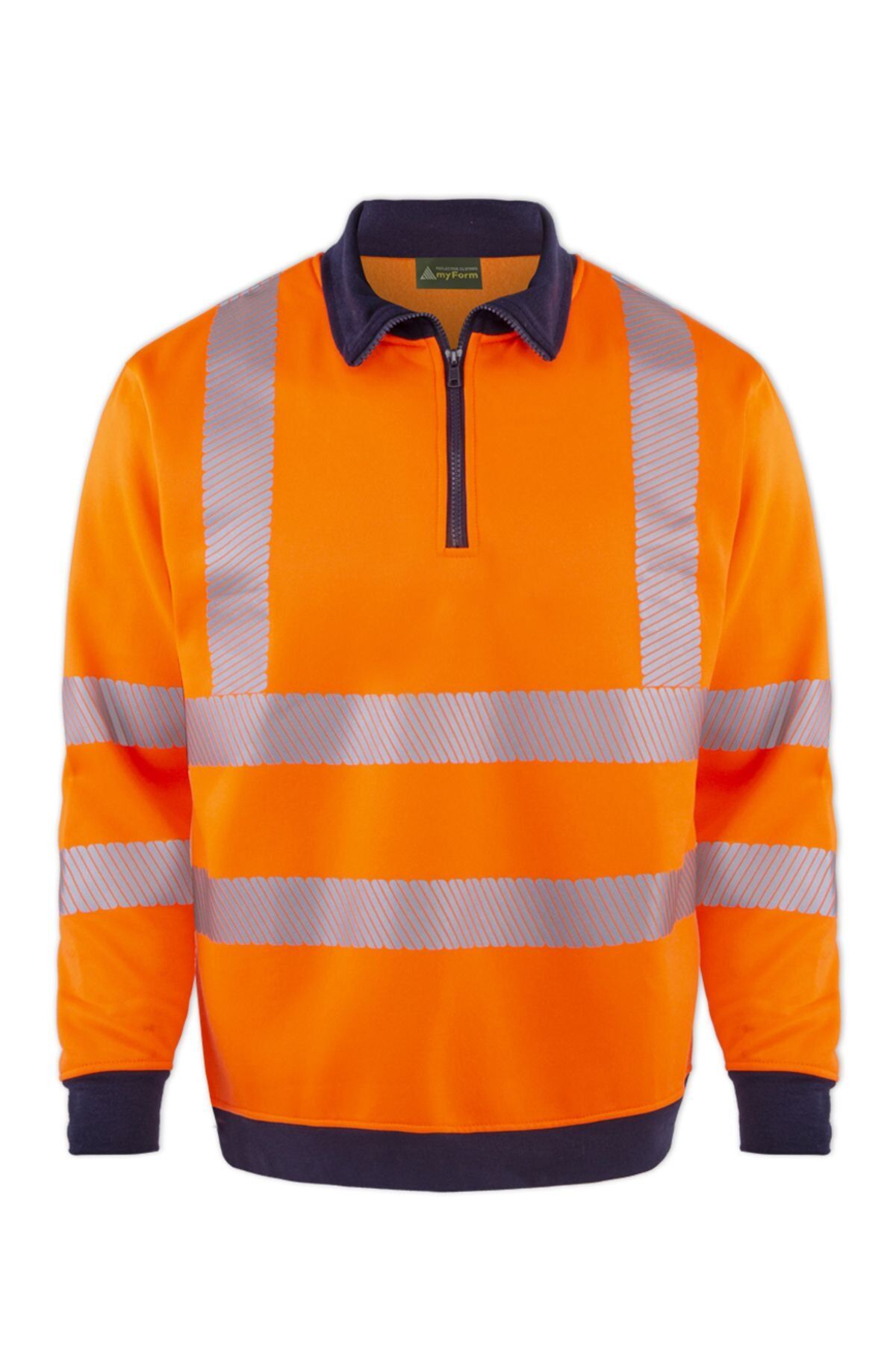 MYFORM OLYMPUS CONTRAST SAFETY 1/4 ZIP POLO YAKA SWEATSHIRT