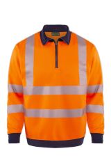 MYFORM OLYMPUS CONTRAST SAFETY 1/4 ZIP POLO YAKA SWEATSHIRT