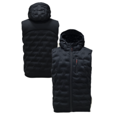 Vızwell VWJK871 Teknik Dolgulu Su Geçirmez Kumaş Siyah Yelek