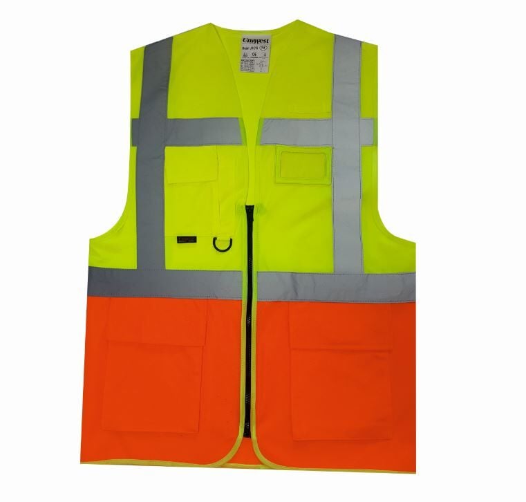 Uniwest® UW-213 Yönetici Yeleği Sarı / Turuncu