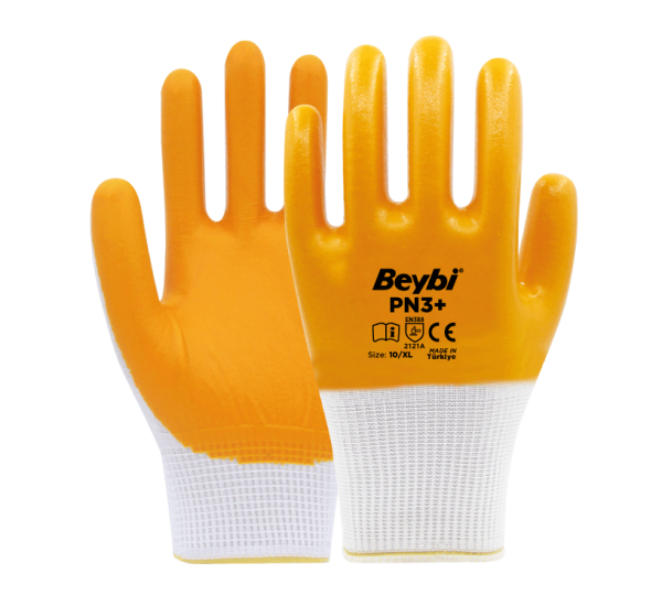 PN3+ Polyester Örme Nitril Eldiven