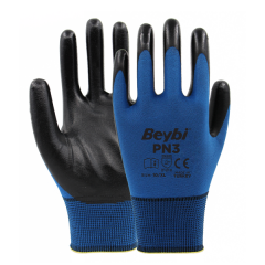 PN3 Polyester Örme Nitril Eldiven