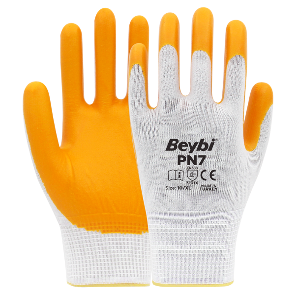 PN7 Polyester Örme Nitril Eldiven