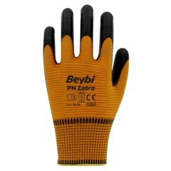 PN Zebra Polyester Örme Nitril Eldiven