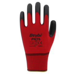 PN75 Polyester Örme Nitril Eldiven