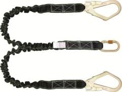 Karam Kİ371 Çift Kol Lanyard Elastik Halatlı Karabinalı Büyük Kancalı