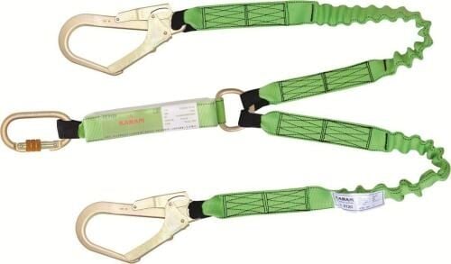 Karam KA371 Çift Kol Şok Emicili Lanyard Elastik Halatlı