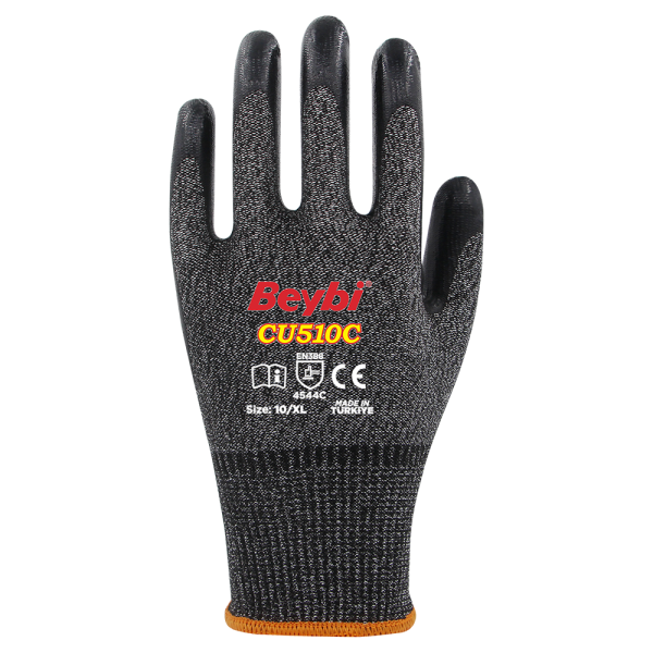 CU510C PU Kaplı Polietilen Kesilmeye Dirençli Örme Eldiven