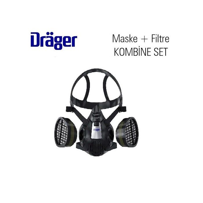 Drager X-Plore 3300 Yarım yüz Maskesi + A1 Filtre Dahil Set