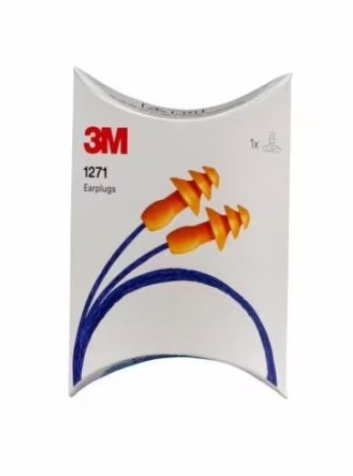 3M 1271 İpli Tekrar Kullanılabilir Karton Kutulu Kulak Tıkacı Snr = 25 Db