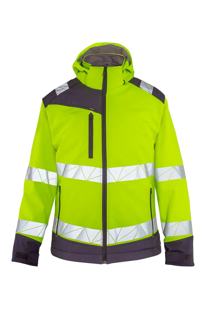 Olympus HI-VIS Softshell Kapüşonlu Mont