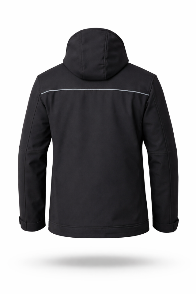 Softshell Mont Kapüşonlu - Siyah