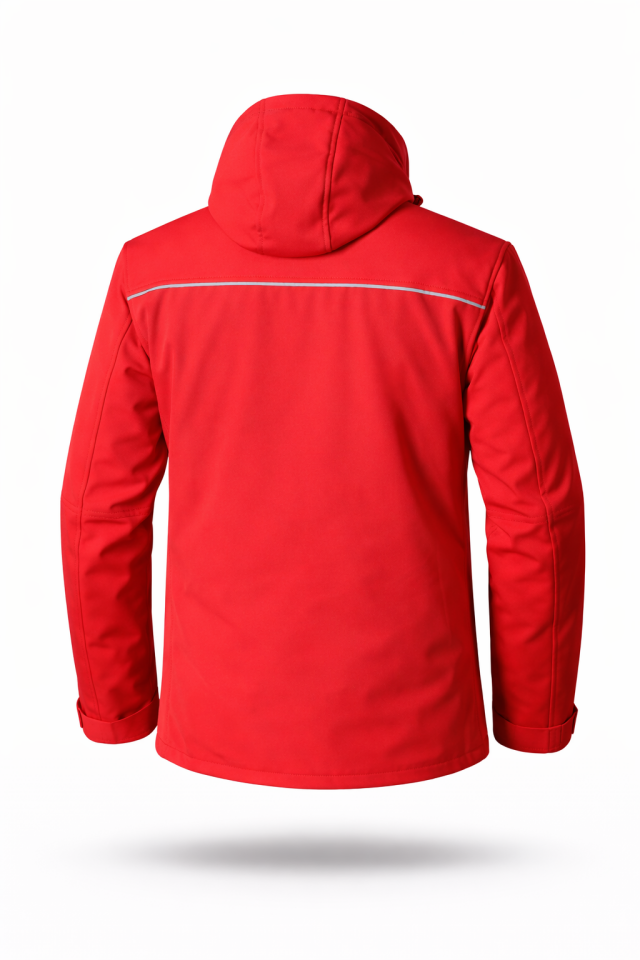 Softshell Mont Kapüşonlu - Kırmızı