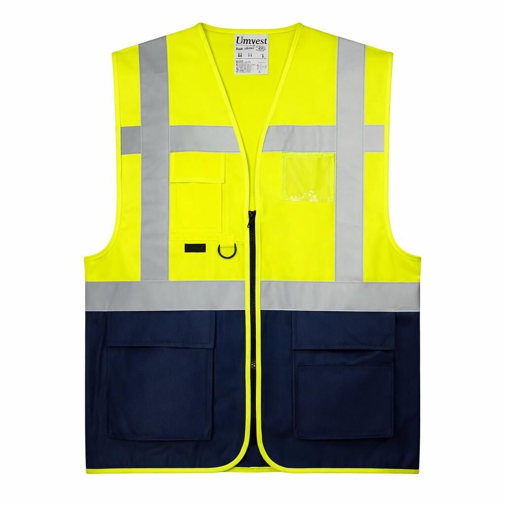 Uniwest® UW-211 Yönetici Yeleği Sarı/Lacivert