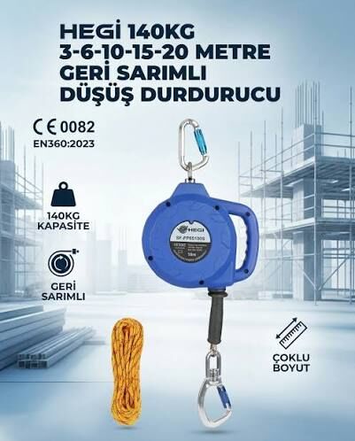 Hegi Geri Sarımlı Düşüş Durdurucu Yoyo 6 mt