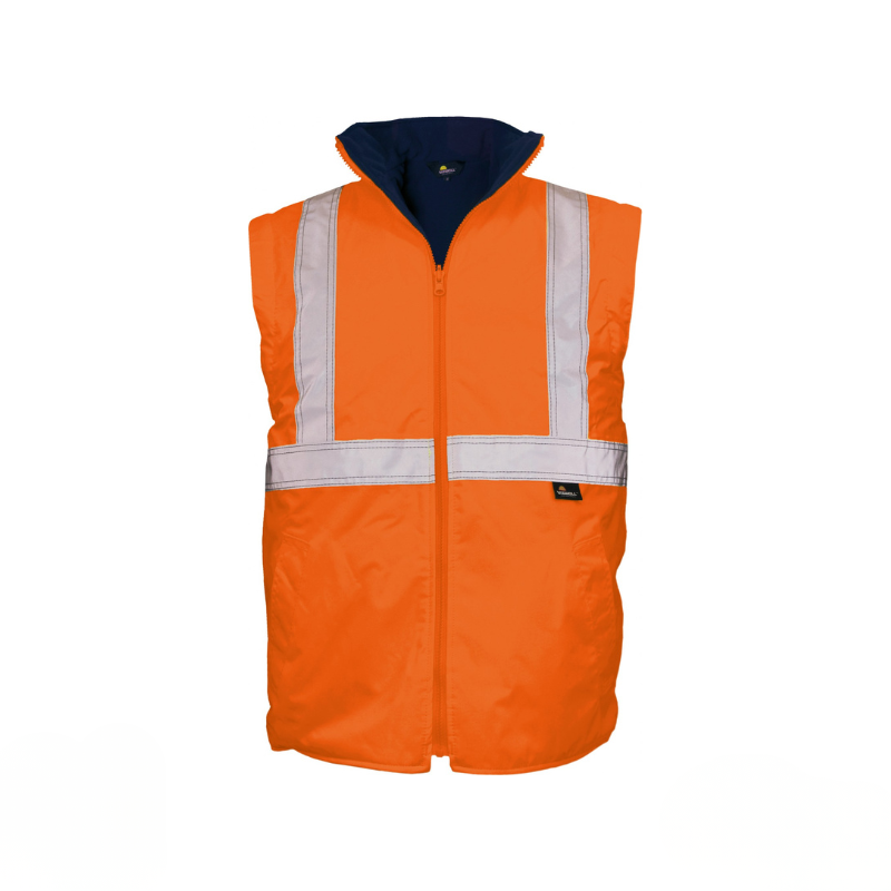 Vizwell VWJK44 300 D Oxford Reflektörlü 5+1 Parka 5 Farklı Kullanım Modeli - Turuncu/Lacivert