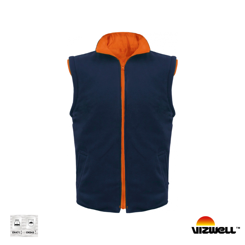 Vizwell VWJK44 300 D Oxford Reflektörlü 5+1 Parka 5 Farklı Kullanım Modeli - Turuncu/Lacivert