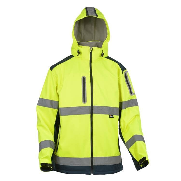 Vizwell VWJK177 Softshell Reflektörlü İki Renkli Mont - Sarı