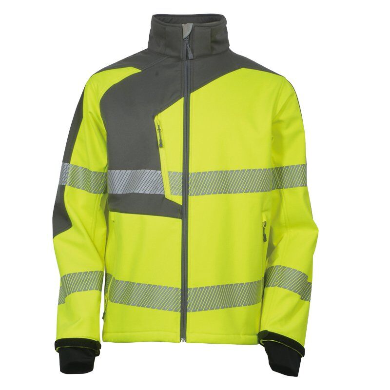 Vizwell VWJK267 Reflektörlü Softshell Model Teknik Mont - Sarı