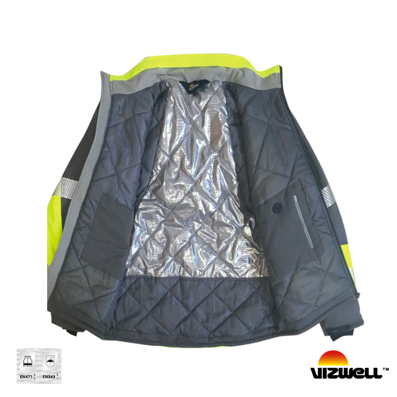 Vizwell VWJK268 Reflektörlü Termal Softshell Model Mont - Sarı