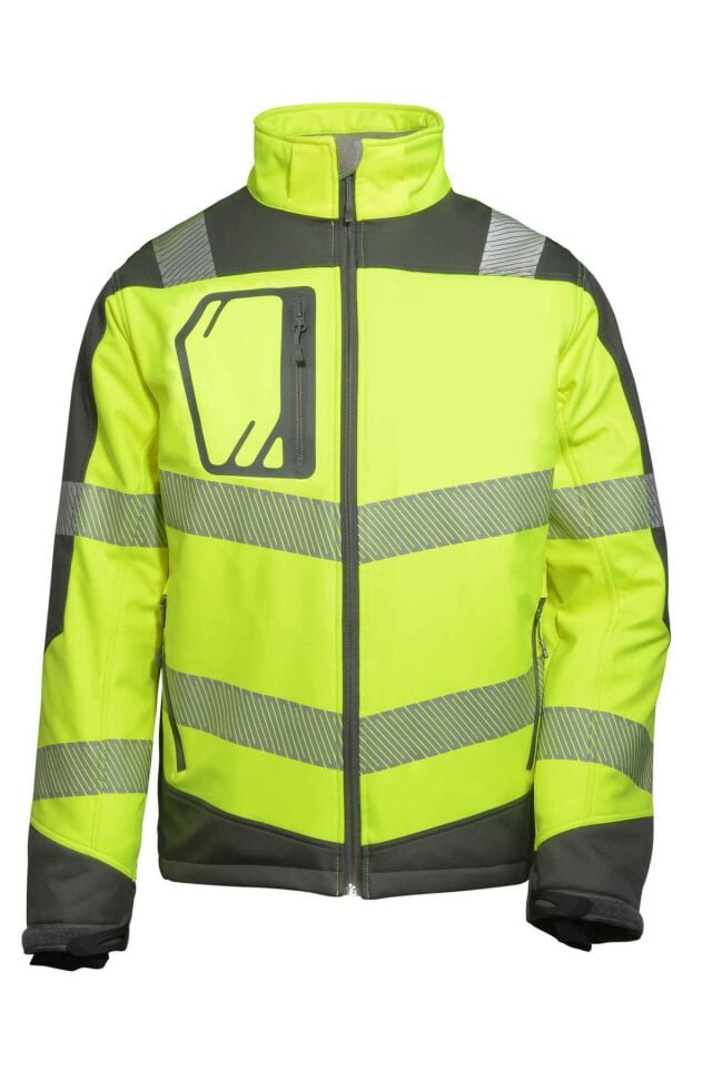 Vizwell VWJK268 Reflektörlü Termal Softshell Model Mont - Sarı