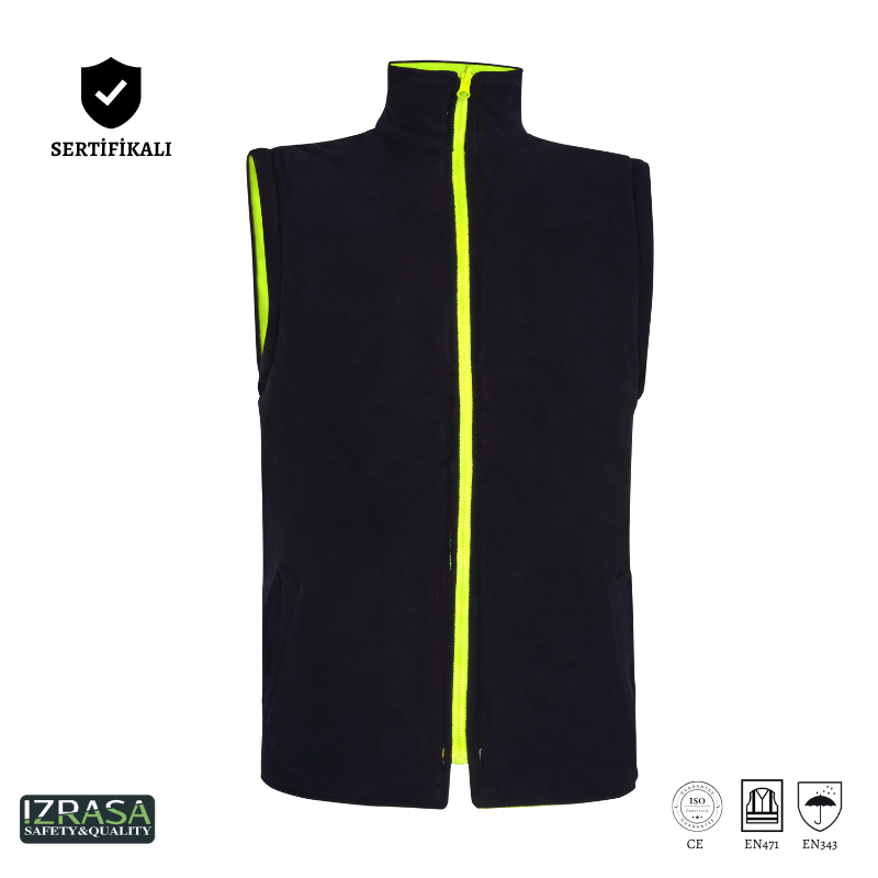 IZRASA NT44 300 D Oxford 5+1 Reflektörlü Parka 5 Farklı Kullanım Modeli - Sarı/Lacivert