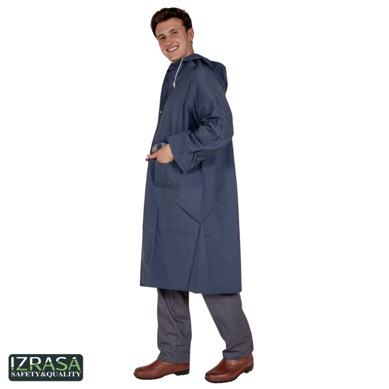 IZRASA NM05 PVC Astarlı Pardesü Yağmurluk - Lacivert