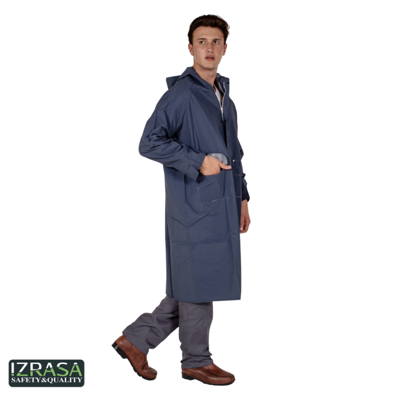 IZRASA NM05 PVC Astarlı Pardesü Yağmurluk - Lacivert