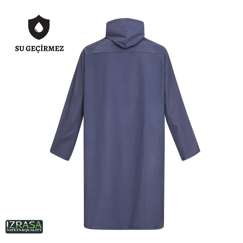 IZRASA NM05 PVC Astarlı Pardesü Yağmurluk - Lacivert