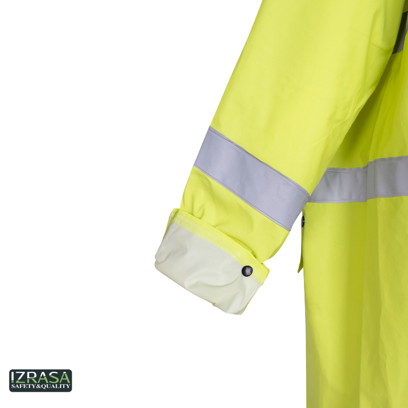 IZRASA NM05/R PVC Astarlı Reflektörlü Pardesü Yağmurluk - Sarı