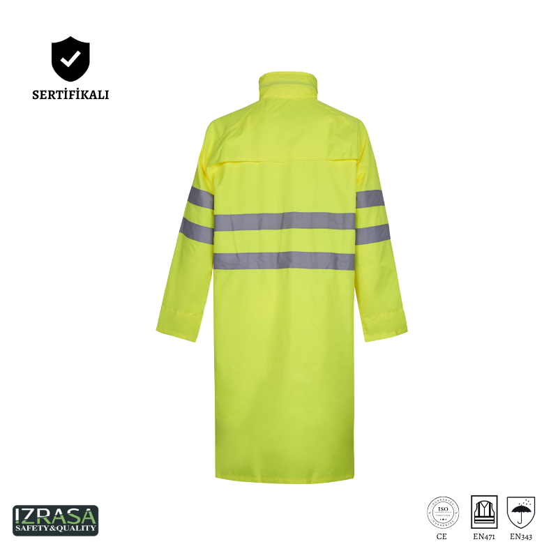 IZRASA SJ01 Oxford 300 D Reflektörlü Yağmurluk - Sarı