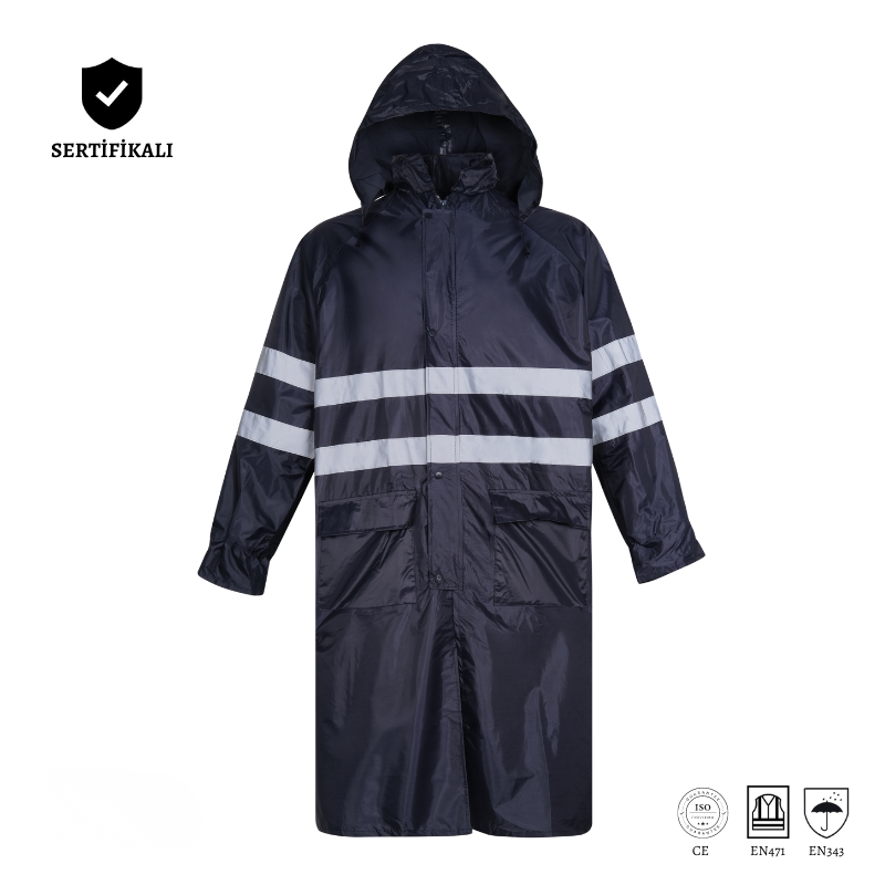 IZRASA SJ04 İmperteks Reflektörlü Yağmurluk - Lacivert