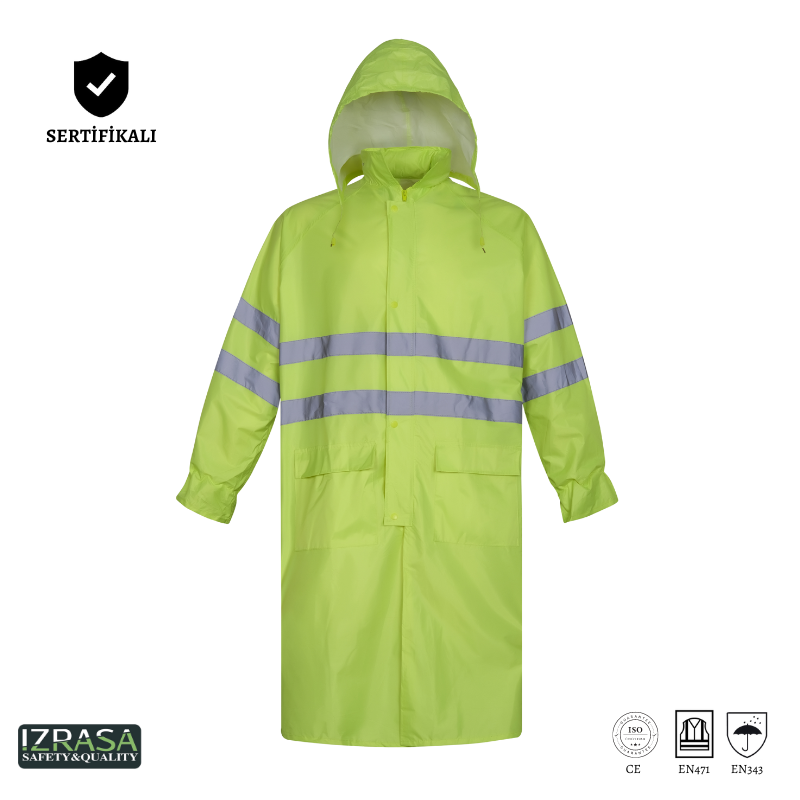 IZRASA SJ04 İmperteks Reflektörlü Yağmurluk - Sarı