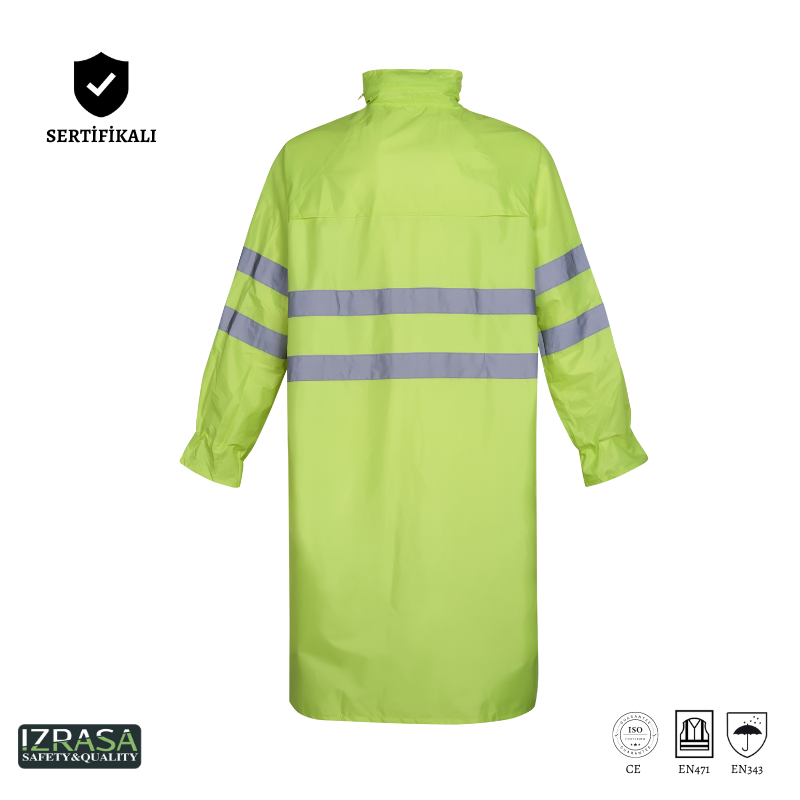IZRASA SJ04 İmperteks Reflektörlü Yağmurluk - Sarı