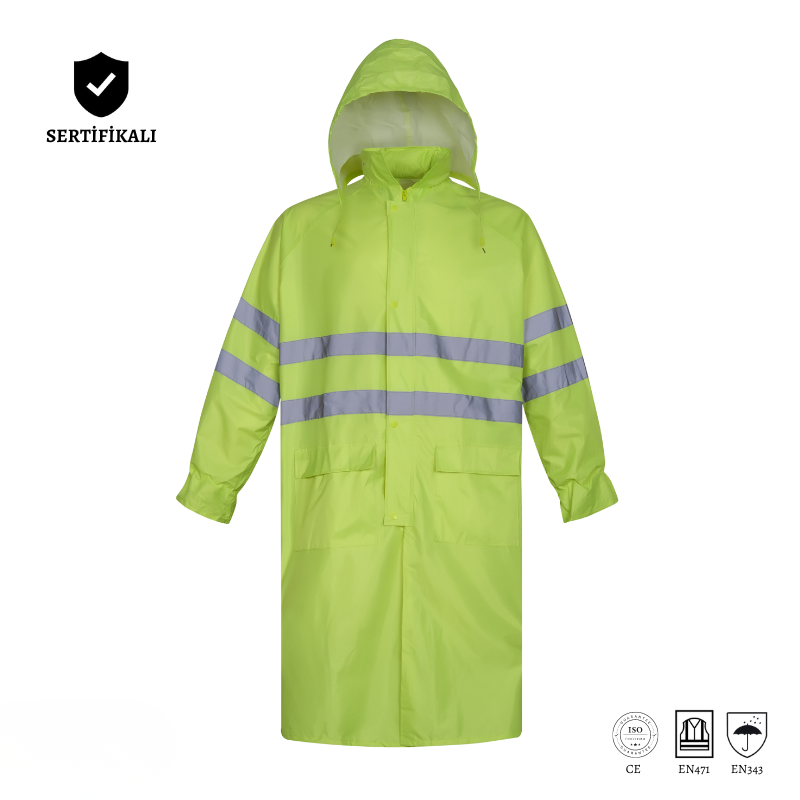 IZRASA SJ04 İmperteks Reflektörlü Yağmurluk - Sarı