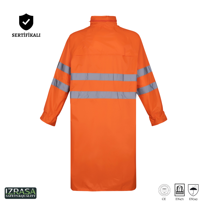IZRASA SJ04 İmperteks Reflektörlü Yağmurluk - Turuncu