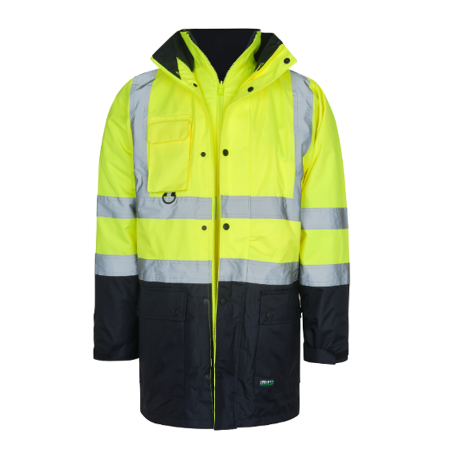 IZRASA NT44 300 D Oxford 5+1 Reflektörlü Parka 5 Farklı Kullanım Modeli - Sarı/Lacivert