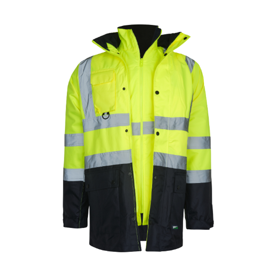 IZRASA NT44 300 D Oxford 5+1 Reflektörlü Parka 5 Farklı Kullanım Modeli - Sarı/Lacivert