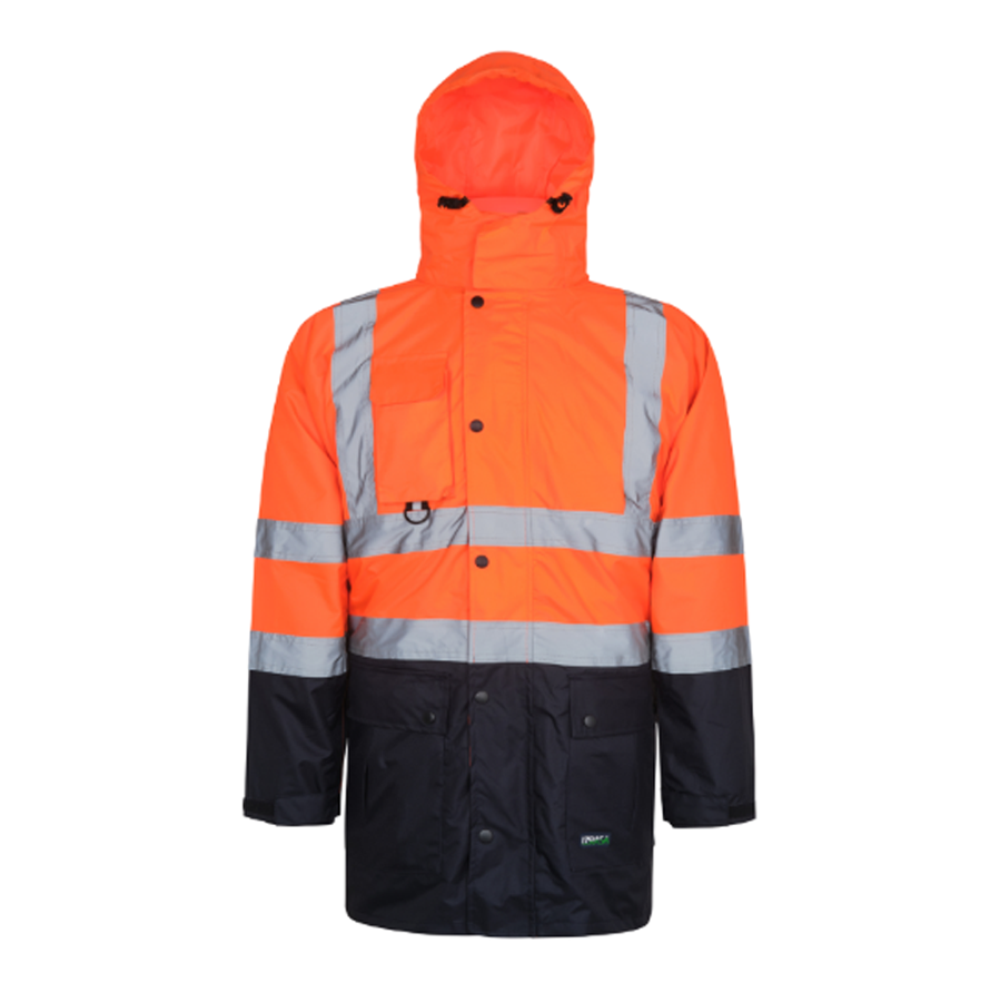 IZRASA NT44 300 D Oxford 5+1 Reflektörlü Parka 5 Farklı Kullanım Modeli - Turuncu/Lacivert