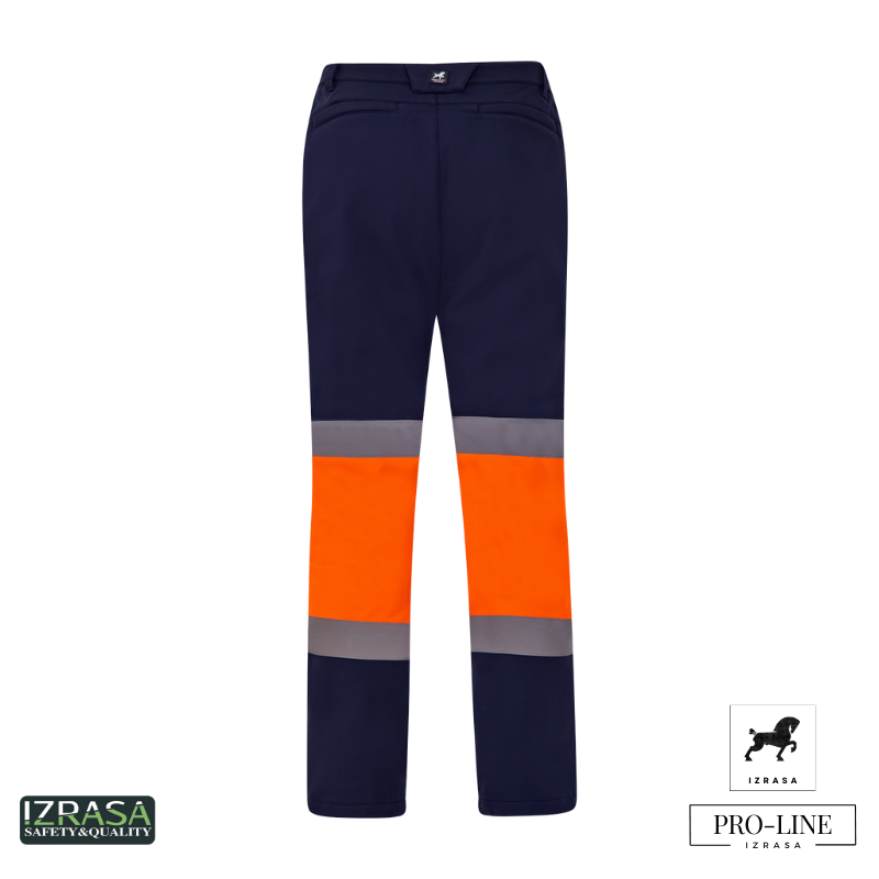 IZRASA SMP/N Softshell Dizler Oxford Reflektörlü Lacivert Pantolon - Lacivert/Turuncu
