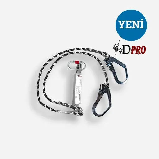 DPRO GRAVITY (DP-600) Şok Emicili Çift Bacaklı Dikişli Halat 54mm Çelik Kanca İle