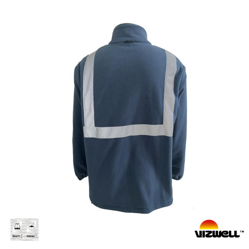 Vizwell VWJK34 300 D Oxford Reflektörlü 3+1 Parka 3 Farklı Kullanım Modeli - Sarı-Lacivert M
