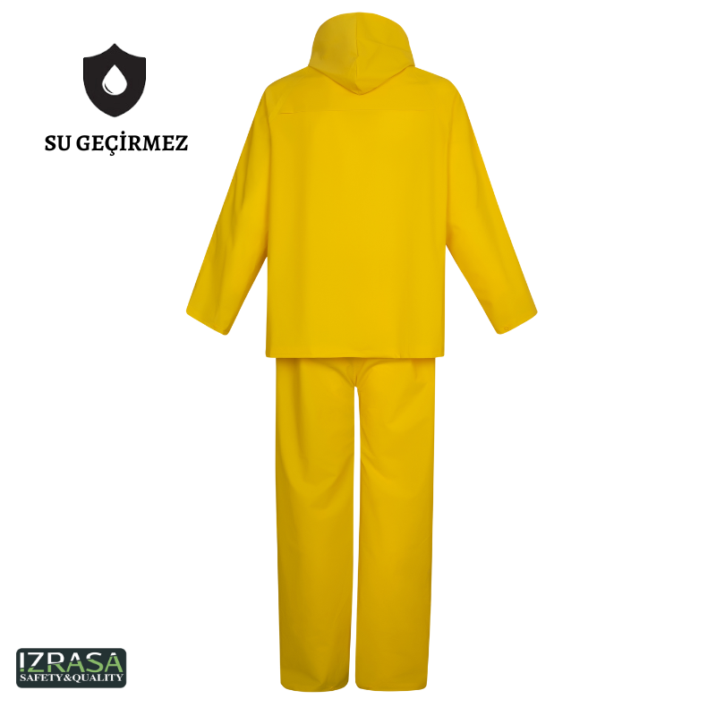 IZRASA NM09 PVC Astarlı Takım Yağmurluk - Sarı 2XL